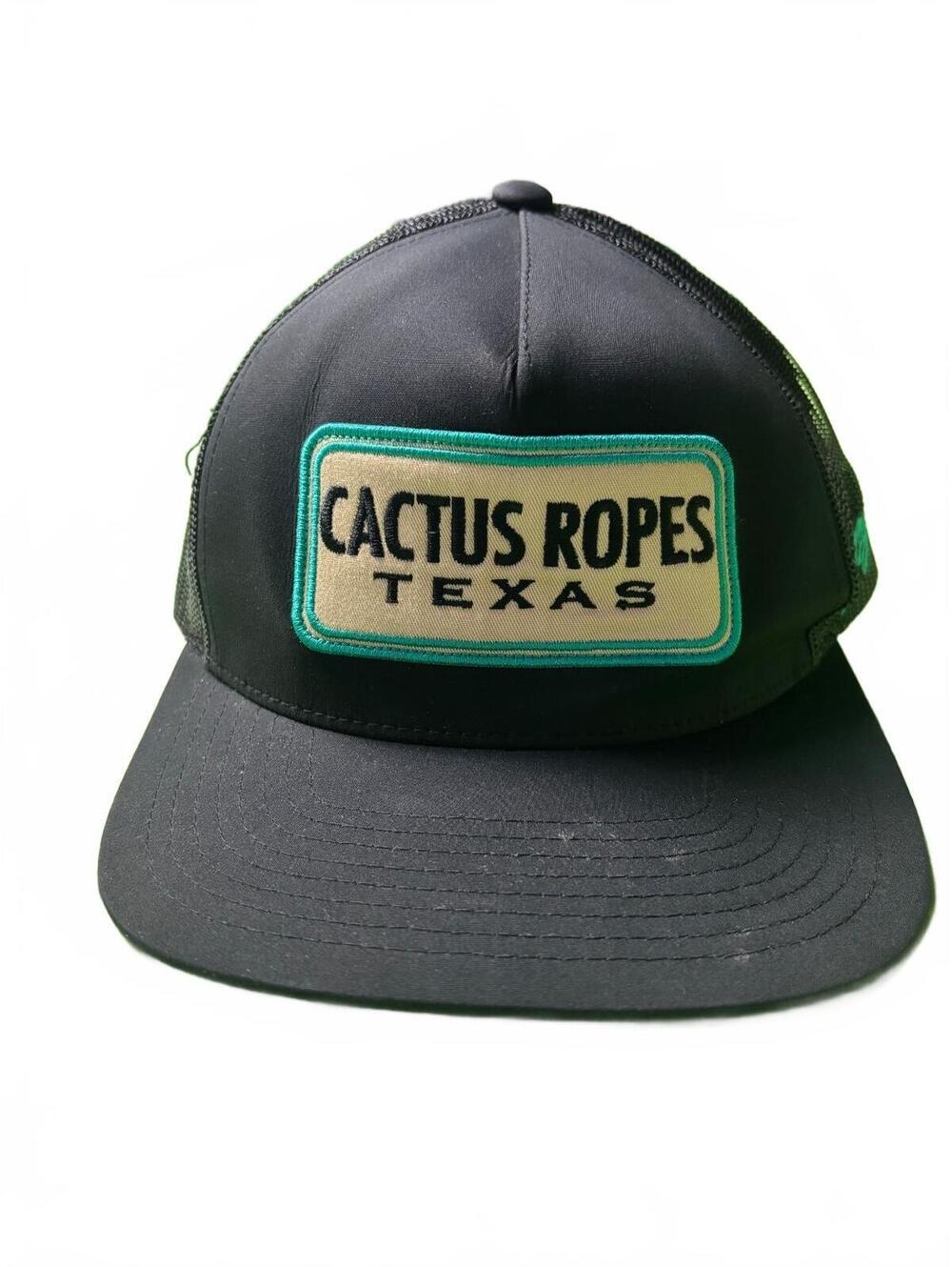 Hooey Cactus Ropes Texas Black Mesh Snapback Hat